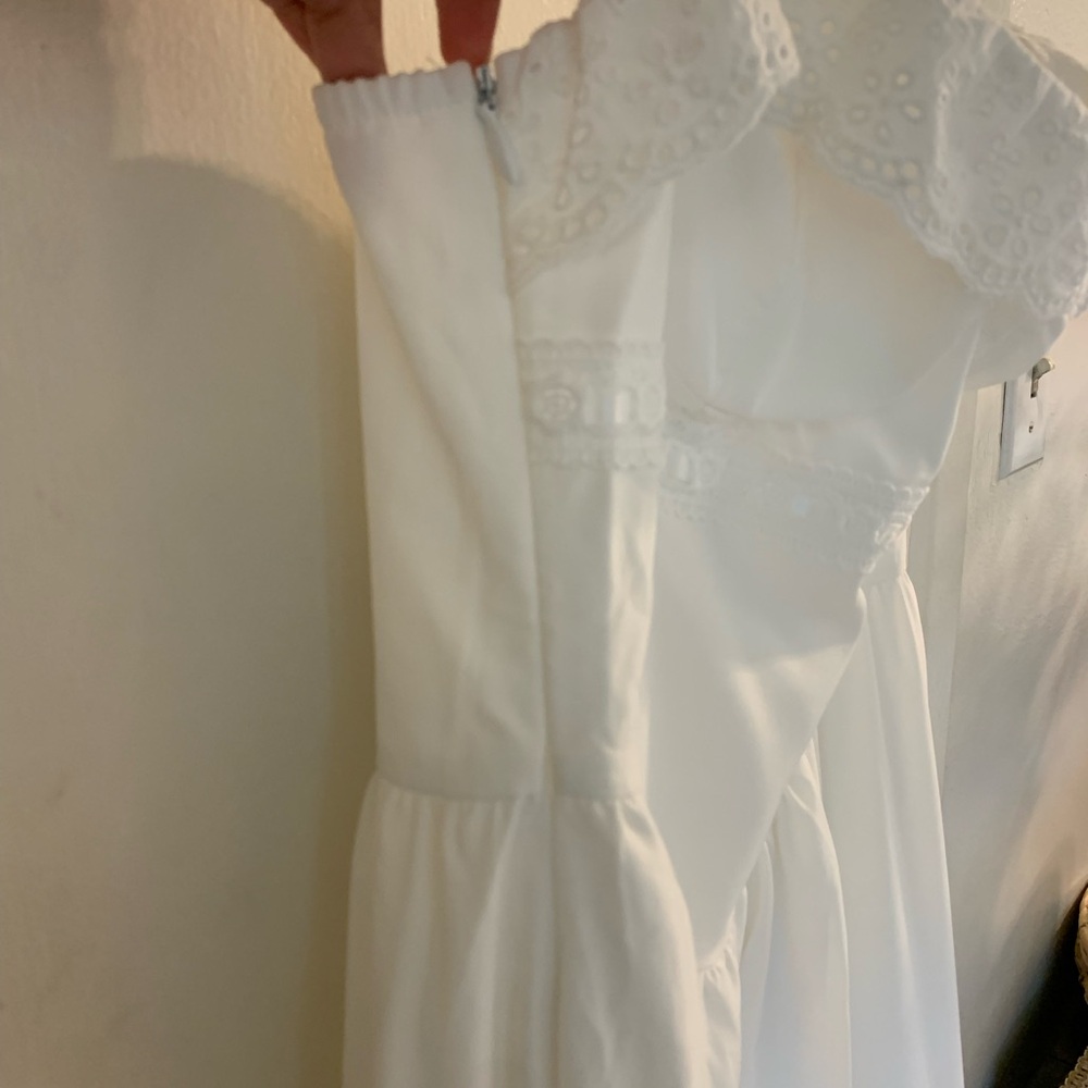 Summer Lace Midi Dress Spaghetti Strap Flowy - Picture 5 of 7